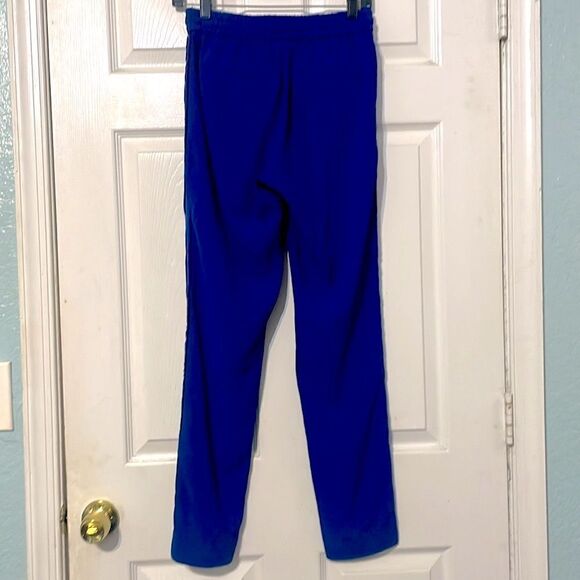 Zadig & Voltaire Parono Crepe Drawstring Trousers Cobalt Blue Size 36 Small - Picture 6 of 13